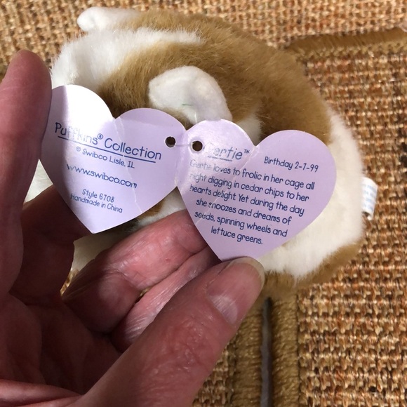 Gertie the Guinea Pig Puffkins Vintage 1994  Style 6708 plush/beanie - Picture 7 of 11